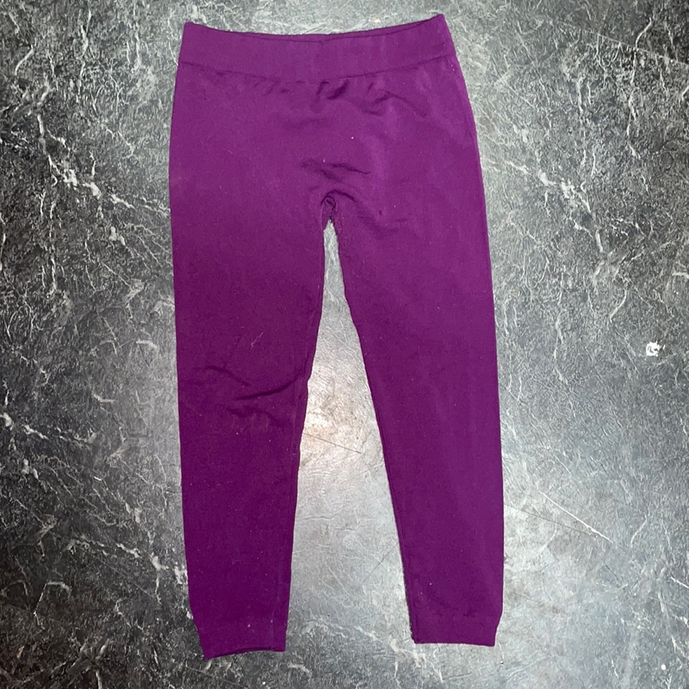 Purple Thick Thermal Leggings